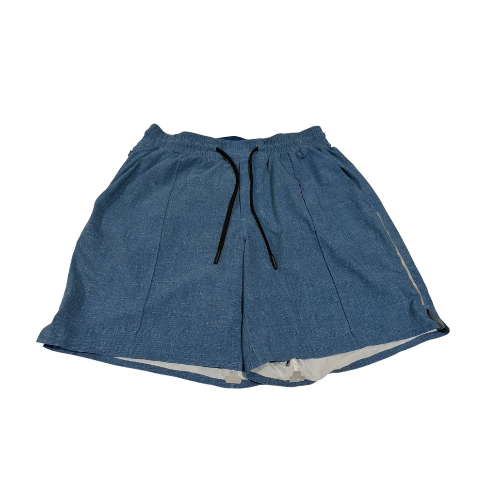 Lululemon Men's M Blue Athletic Shorts 4 Pocket Drawstring Reflective